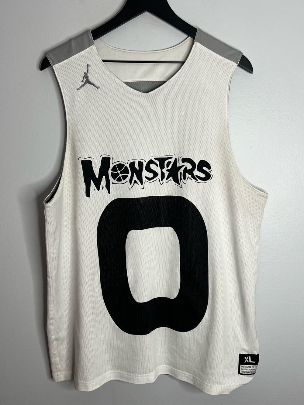 Vintage Air Jordan Space Jam Monstars Reversible Jersey Mens XL Grey Y2K